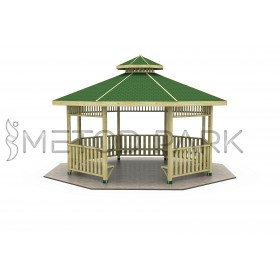 02 K Wooden Octagonal Gazebo